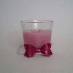 Pink glitter hair bow